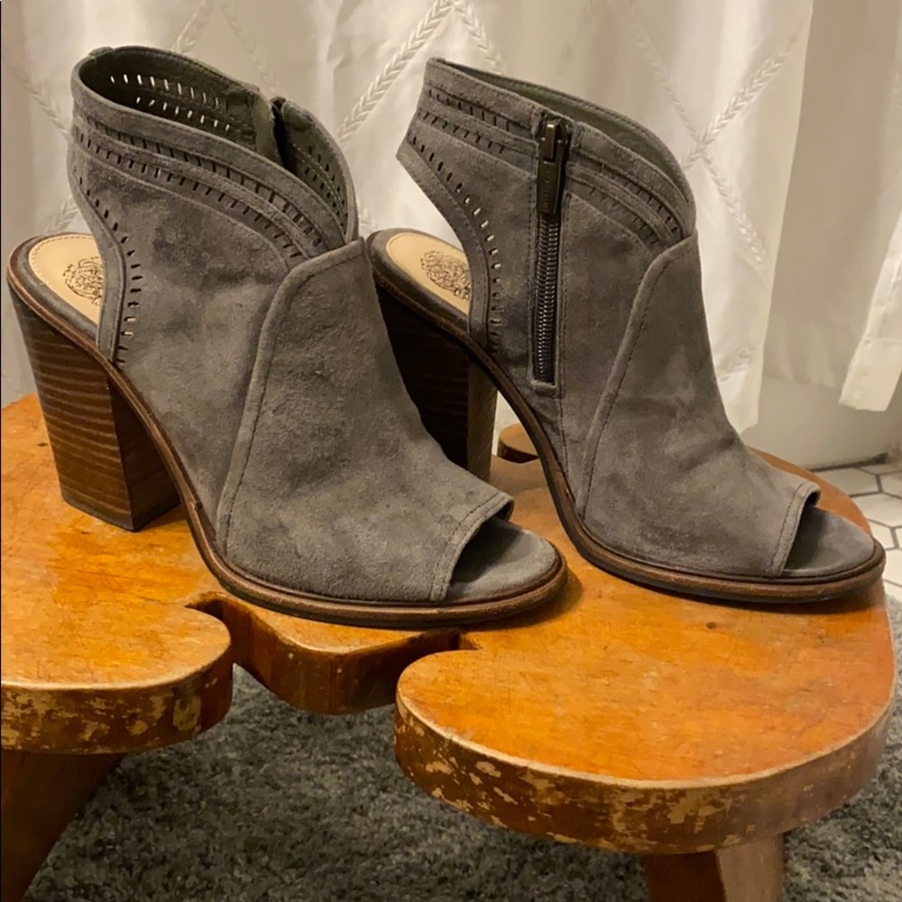 Vince Camuto Open Toe Block Heel Bootie